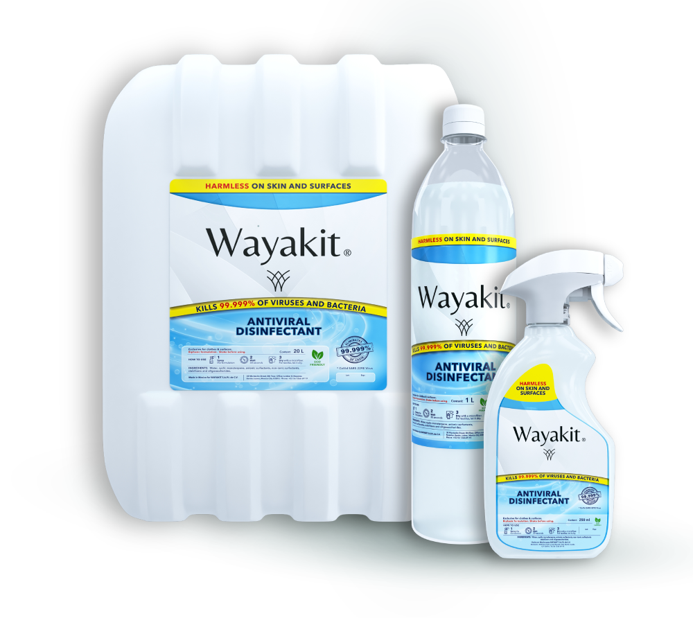 Wayakit antiviral disinfectant fast, effective, nontoxic